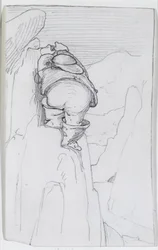 William Morris escaladant une montagne en Islande, vers 1871